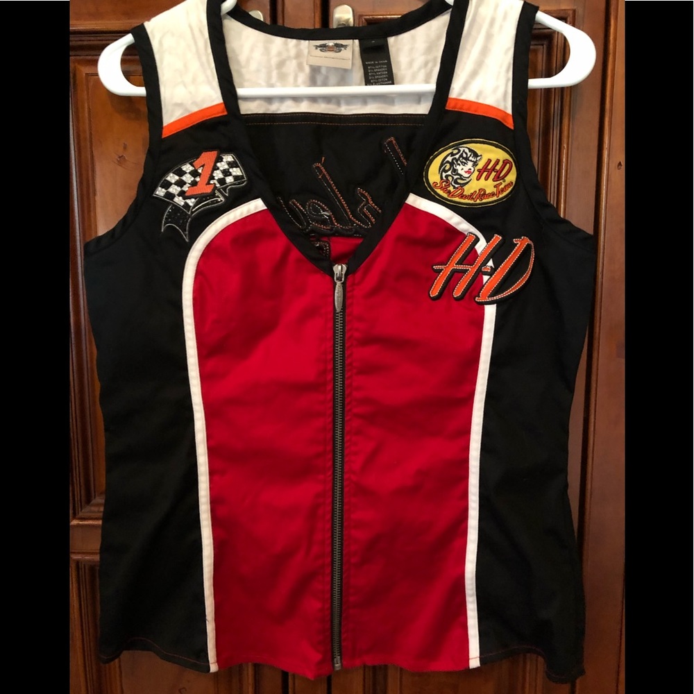 Women’s Harley Davidson zip up vest